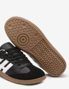  Sneakerși Negru-Alb Casual cu Șireturi cu Talpă Plată și Benzi Laterale Weiara