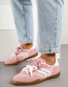  Sneakerși Roz stil teniși Decorați cu model geometric Teloriella