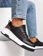  Sneakersy Negre Decorate cu Aplicație Lerijane
