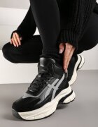  Sneakersy Negre peste gleznă cu talpă groasă Luntris