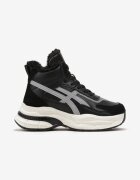  Sneakersy Negre peste gleznă cu talpă groasă Luntris
