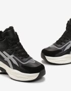  Sneakersy Negre peste gleznă cu talpă groasă Luntris