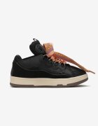  Sneakersy Negri cu șireturi decorative și cu inserție pe limbă Cristen