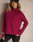 sophyline Guler casual violet cu vâscoză cu o croială mai scurtă la spate Nialireth