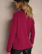 sophyline Guler casual violet cu vâscoză cu o croială mai scurtă la spate Nialireth