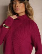 sophyline Guler casual violet cu vâscoză cu o croială mai scurtă la spate Nialireth
