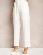 sophyline Pantaloni Albi Eleganti cu fermoar Andantino