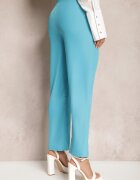 sophyline Pantaloni Eleganti Albastri cu Fermoar Andantino