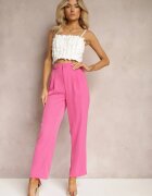 sophyline Pantaloni Fucsia Elegante cu fermoar Andantino