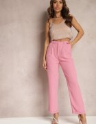 sophyline Pantaloni Roz Clasici cu talie înaltă cu fermoar Xalona