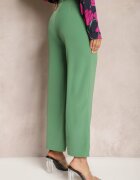 sophyline Pantaloni Verzi cu croială largă și dreaptă cu elastic în talie și fermoar Sonoria