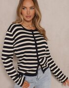 sophyline paris Cardigan Bleumarin cu Viscoză cu Croi Clasic cu Dungi Nolreis