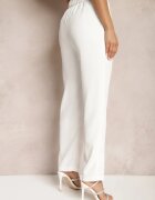 sophyline paris Pantaloni Albi cu croială clasică și buzunare Dracaisa