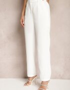 sophyline paris Pantaloni Albi cu croială clasică și buzunare Dracaisa