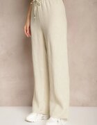 sophyline paris Pantaloni bej din vâscoză largi cu legătură în talie Falriza