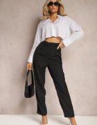 sophyline paris Pantaloni Negri cu Fason Clasic cu Buzunare Dracaisa