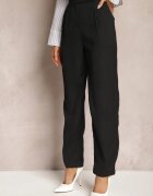 sophyline paris Pantaloni Negri cu Fason Clasic cu Buzunare Dracaisa