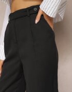 sophyline paris Pantaloni Negri cu Fason Clasic cu Buzunare Dracaisa