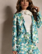 sophyline Sacou la un rând floral Albastru-Alb Wastaria