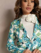sophyline Sacou la un rând floral Albastru-Alb Wastaria