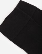  Șosete până la genunchi din bumbac cu manșetă elastică groase Grasnne Negre