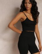 soy&co Pantaloni scurți Negri Push-Up cu Talie Înaltă Adalama