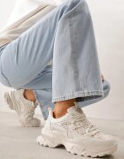 sport Adidași Bej pe Platformă Decorați cu Pietre și Dantelă Antea