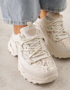 sport Adidași Bej pe Platformă Decorați cu Pietre și Dantelă Antea