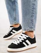 sport Adidași Negri Decorați Cu motiv de dungi Flortewi