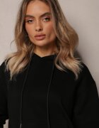 studio eleven Bluză Neagră stil hanorac clasic cu glugă Lunamoon