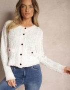 studio eleven Cardigan Bej Deschis din Viscoză și Imitație de Buzunare Lialisa