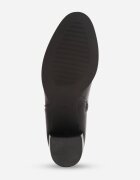 super mode Botine joase cu toc gros și fermoar decorativ Joceline Negre