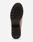 super mode Pantofi Oxford cu toc gros și talpă profilată cu branț din piele naturală Ajonia Bej închis