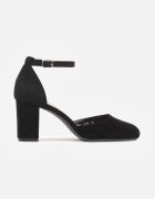 super mode Pantofi stiletto Negre cu toc cu baretă în jurul gleznei Erelina