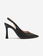 super mode Sandale Negre cu toc tip Slingback Dolandra