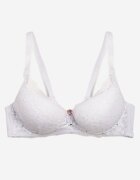  Sutien Alb cu Dantelă și Funcție Push Up Wifia