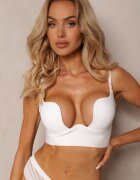  Sutien Alb Cupă C Tip Push-Up Cu bretele Reglabil Mivonara