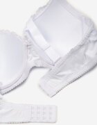 Sutien Alb Dantelat cu croială Full Cup cu fundiță decorativă Doriri