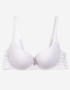  Sutien Alb Decorat cu Decupaje cu Efect Push-Up Violetsun