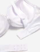  Sutien Alb din Dantelă Tip Push-Up cu Cupe Întărite și Decorațiuni Ellalli