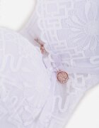  Sutien Alb Full Cup Decorat Cu Dantelă Raviera