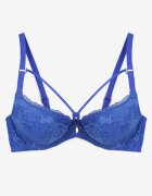  Sutien Albastru Full Cup cu Dantelă Tinallore