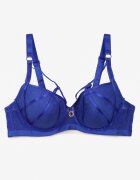  Sutien albastru întărit cu bretele decorative Idiaria
