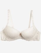  Sutien bej deschis din dantelă Push Up Bliffa