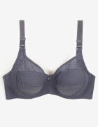  Sutien Bleumarin Decorat cu Perforații cu Croială Full Cup Erreviana