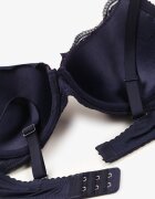  Sutien Bleumarin-Fucsia Tip Full Cup cu Dantelă Ellanis