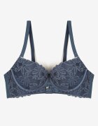  Sutien Bleumarin Push-up cu dantelă cu bretele detașabile și reglaj