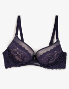  Sutien Bleumarin Push-Up cu Dantelă Subtilă Alenmdra
