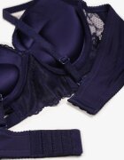  Sutien Bleumarin Push-up Decorat cu dantelă și inscripții cu paiete Elisei