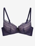  Sutien Bleumarin-Roz din dantelă cu efect push-up Dimettra